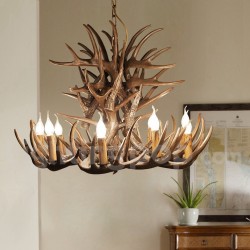 9 Light Rustic Artistic Retro Antler Chandelier