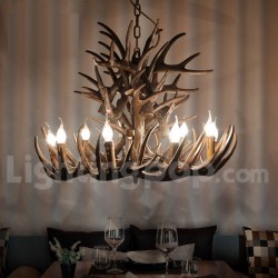 9 Light Rustic Artistic Retro Antler Chandelier