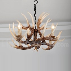 4 Light Rustic Artistic Retro Antler Antique Chandelier