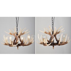 4 Light Rustic Artistic Retro Antler Antique Chandelier