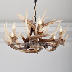 6 Light Rustic Artistic Retro Antler Vintage Chandelier