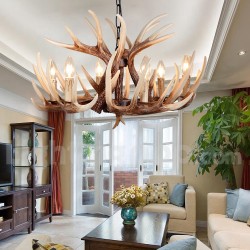 6 Light Rustic Artistic Retro Antler Vintage Chandelier