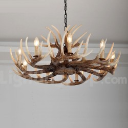 9 Light Rustic Artistic Retro Antler Vintage Chandelier