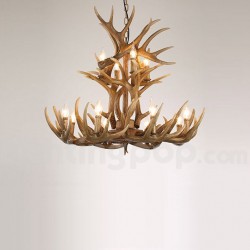 12 Light 2 Ties Rustic Artistic Retro Antler Vintage Chandelier