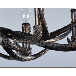 6 Light Rustic Artistic Retro Antler Black Vintage Chandelier