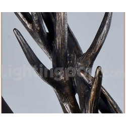 6 Light Rustic Artistic Retro Antler Black Vintage Chandelier