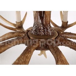 8 Light Rustic Artistic Retro Antler Vintage Candle Chandelier