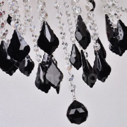 Black Crystal Candle Chandelier