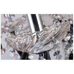 Black Crystal Candle Chandelier