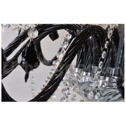 Black Crystal Candle Chandelier