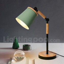 Nordic European Wood Macaron Table Lamp