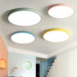 Nordic Ultra-thin Modern Contemporary Macaron Kids Room Ceiling Light