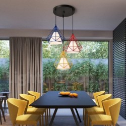 Nordic Retro Modern Contemporary Chandelier with Fabric Shade