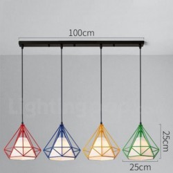 Nordic Retro Modern Contemporary Chandelier with Fabric Shade