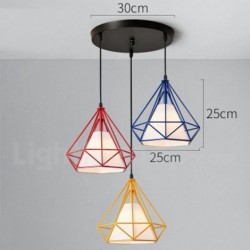 Nordic Retro Modern Contemporary Chandelier with Fabric Shade