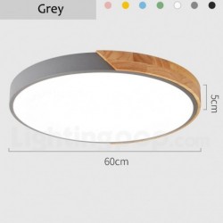 Nordic Macaron Modern Contemporary Round Wood Ceiling Light