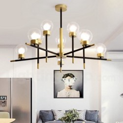 Nordic Bean Chandelier with Glass Shade