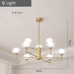 Nordic Modern Contemporary Luxurious Gold Chandelier