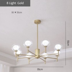 Nordic Modern Contemporary Luxurious Gold Chandelier