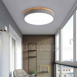 Nordic Wood Round Macaron Ceiling Light