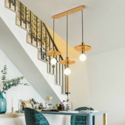 Modern Contemporary Nordic Wood Chandelier