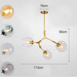 Nordic Modern Contemporary Bean Macaron Chandelier with Glass Shade