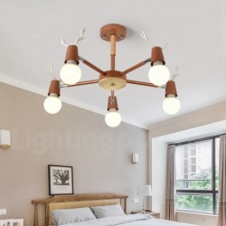 Nordic Antler Macaron Ceiling Light