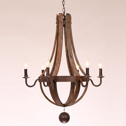 Chandelier/6 lights/Vintage/Retro/Country Living/Dining/Kitchen/Study/Office/Entry/Hallway/Garage Metal