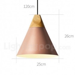 Nordic Macaron Modern Contemporary 1 Light Wood Chandelier