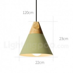 Nordic Macaron Modern Contemporary 1 Light Wood Chandelier