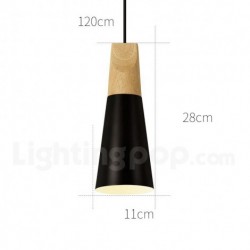 Nordic Macaron Modern Contemporary 1 Light Wood Chandelier