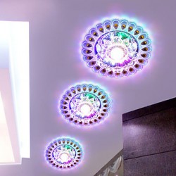 20CM Crystal Ceiling Lamp Spotlight LED SMD 3W Creative Lamp Tube Light Colorful Color Dome Light