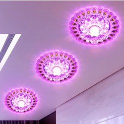 20CM Crystal Ceiling Lamp Spotlight LED SMD 3W Creative Lamp Tube Light Colorful Color Dome Light