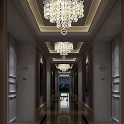 25W Modern/Contemporary Crystal / LED Metal Flush Mount Bedroom / Dining Room / Hallway