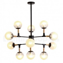 Modern Contemporary Nordic Bean Chandelier with Glass Shade