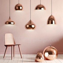 Nordic Modern Contemporary Gold Round 1 Light Chandelier