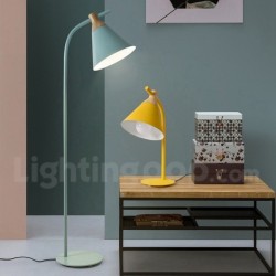 Nordic Macaron Wood Modern Contemporary Floor Lamp