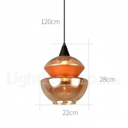 Nordic Modern Contemporary 3 Light Round Chandelier with Glass Shade