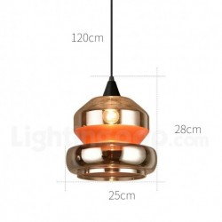 Nordic Modern Contemporary 3 Light Round Chandelier with Glass Shade