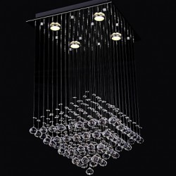 Clear Crystal 4 Lights Flush Mount In Simple Design