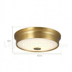 Rustic / Lodge Nordic Pure Brass Ceiling Light