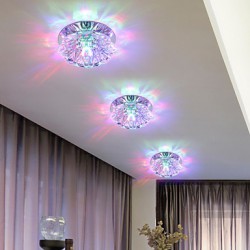 10*6CM Crystal Ceiling Lamp Spotlight LED SMD 3W Creative Lamp Tube Light Colorful Color Dome Light