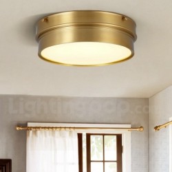 American Pure Brass Round Ultra-thin Ceiling Light