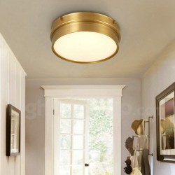 American Pure Brass Round Ultra-thin Ceiling Light