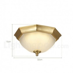 European Rustic Nordic Pure Brass Ceiling Light