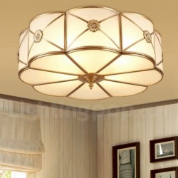 New Arrival European American Pure Brass Flush Mount Ceiling Light