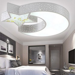 Flush Mount LED Modern Contracted Star and Moon Pattern Living Room /Bedroom /Kids Room / Hallway Metal