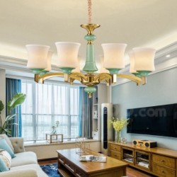 European Pure Brass American Luxurious Retro Chandelier