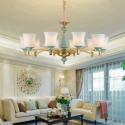 European Pure Brass American Luxurious Retro Chandelier