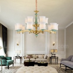 European Pure Brass American Luxurious Retro Chandelier